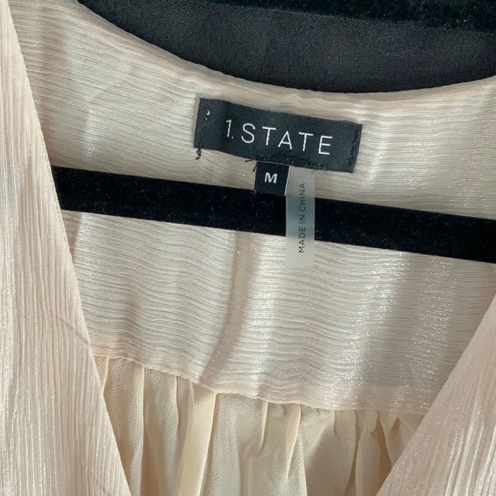 1. State Ivory Button-Front Blouse - Picture 2 of 8